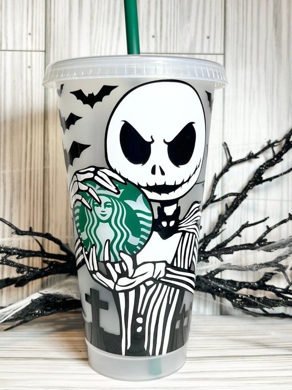Jack Skellington Personalized Cup Starbucks Cold Cup 24oz - Etsy
