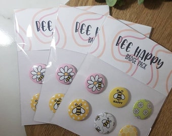 Bee Happy Badge Pack