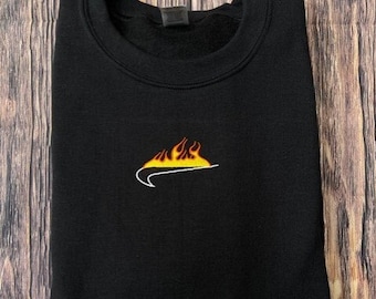 flame nike sweatshirt