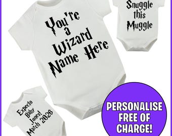 Wizard Novelty Baby Bodysuit / Babygrow / Vest - Perfect gift for Harry potter fans!