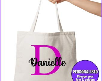 Custom Personalised Text Tote / Canvas Bag - Perfect for gift or Business