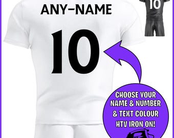 Iron On Name Number Transfers, Number, Shirt Customisation, Football Kit, Create Your Own