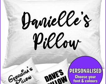Personalised Name Pillow Case - Any Name, Custom fonts and colours
