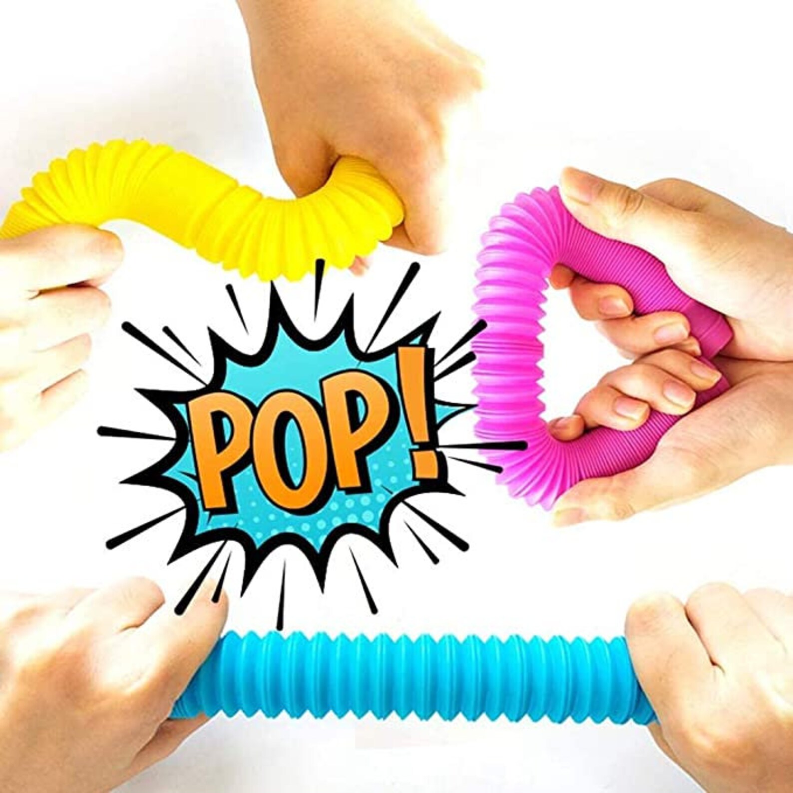 3 mini pop tubes Sensory Tubes Toy Colourful Etsy