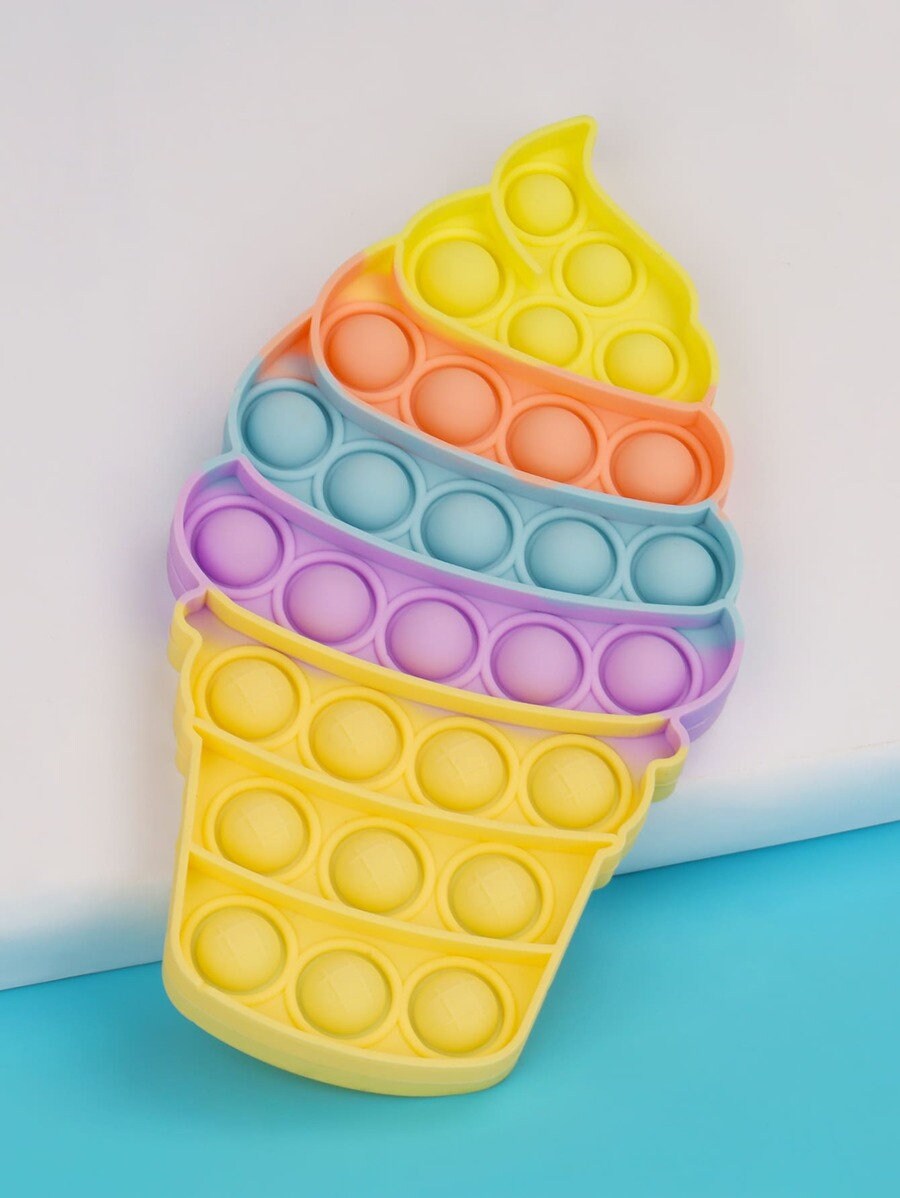 1 Rainbow Ice Cream Pop It With Cone Imprints On The Cone Etsy
