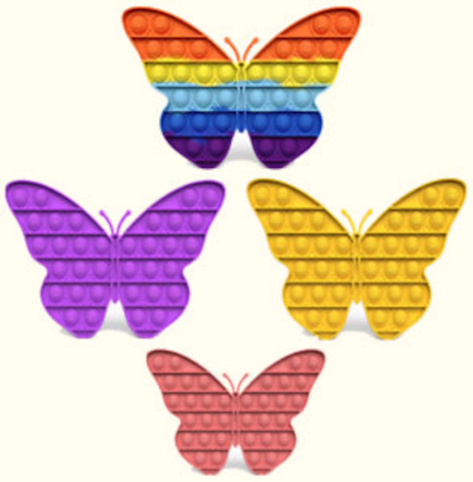 1 Large Butterfly Pop It Rainbow With LETTTERS On Etsy
