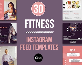 Fitness Instagram Templates, Fitness Templates, Fitness Instagram Post, Fitness Instagram Engagement, Templates Instagram, Instagram Feed