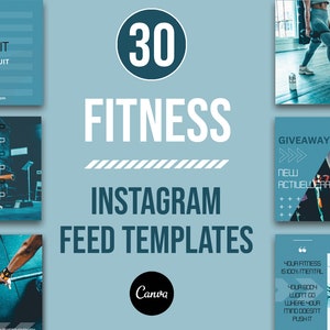 Instagram Fitness Post Template, Fitness Instagram Templates Canva Designs, Fitness Templates, Instagram Post Templates