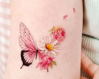 30 Fogli Di Tatuaggi Temporanei A Forma Di Farfalla Colorata Per - Foto 2