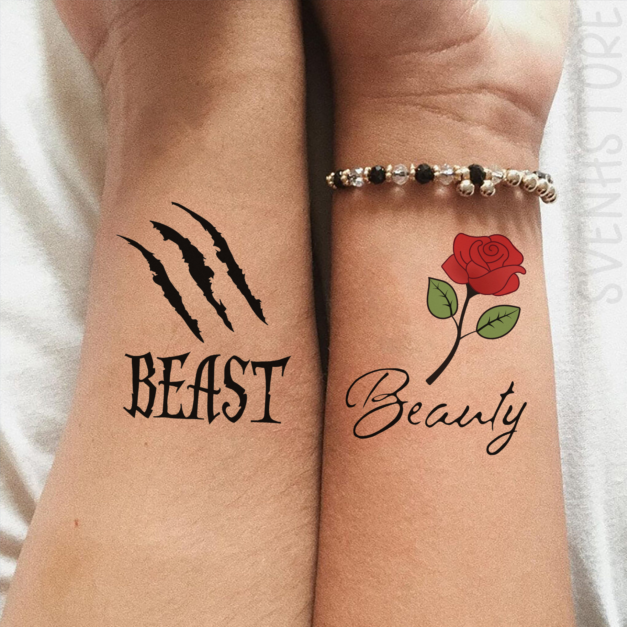Beautiful Beast Tattoos for Couples