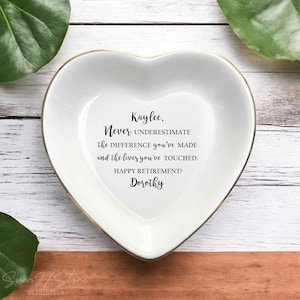 Never Underestimate The Difference You Made Happy Retirement Dish-Appreciate Gifts-Mentor Gift-Farewell Retirement Gifts for Women Coworker