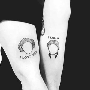I Love You And I Know Couple Temporary Tattoo - Boy And Girl Couple Tattoo - Matching Tattoo For Couple - Removable Fake Waterproof Tattoo