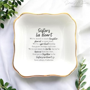 Personalized Sisters Gift From Sister, God Put Together To Be Sister In Heart Ring Dish, Friendship Gifts For Best Friend, Soul Sister Gifts