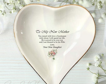 To My New Mother Ring Dish, Unique Wedding Gift For Mother Of The Groom Gift From Bride, Bridal Shower Gifts For Mom, Mother Of Groom Gifts