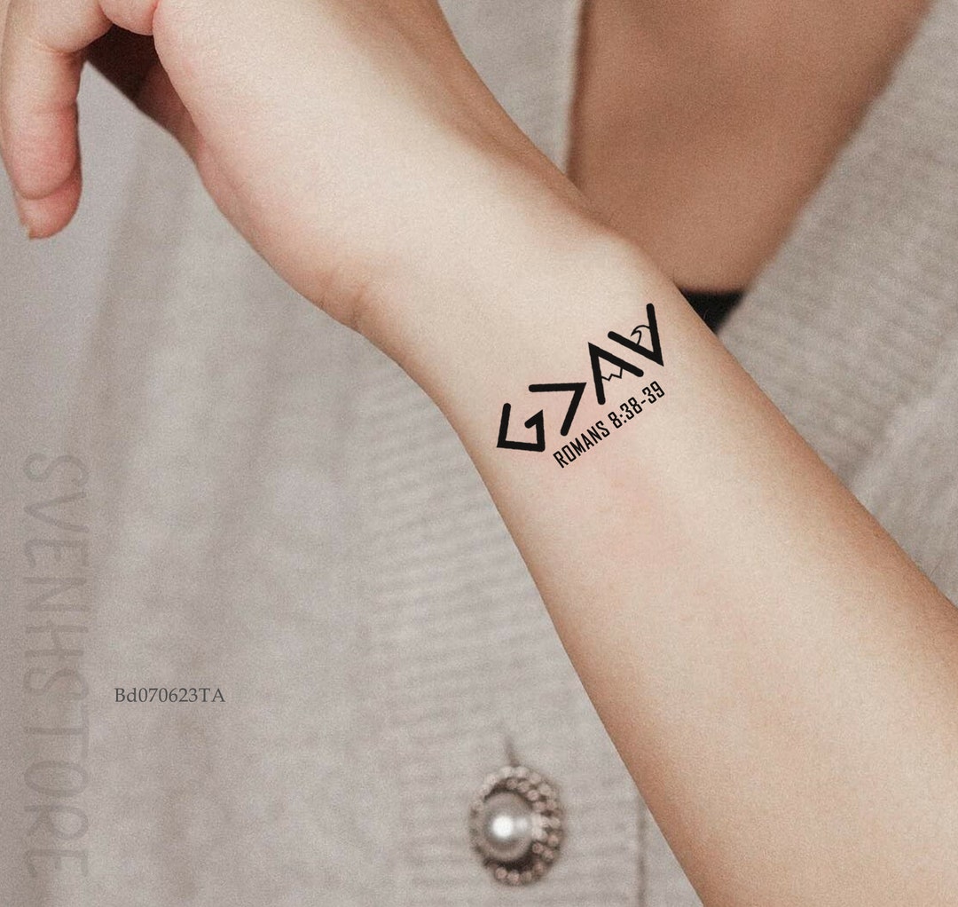 God is Greater Than the Highs and Lows Temporary Tattoo Women-spiritual