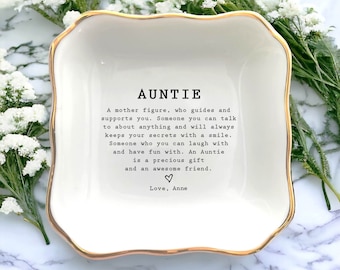 Personalized Aunt Wedding Gift-An Auntie Is A Precious Gift Trinket Dish-Best Auntie Gift-Mothers Day Gifts For Aunt-Auntie Birthday Gifts