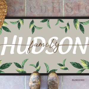 Idées cadeaux de paillasson de famille personnalisé, cadeaux de pendaison de crémaillère, cadeaux pour maison neuve, cadeau prénom personnalisé pour maman, papa, cadeau grand-père pour la fête des mères