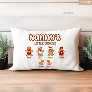 Personalisiertes kleines Kekskissen der Nanny-Omakissen-Geschenk für Großeltern-Geschenk von Enkel-Nana-Geburtstags-Geschenk von Enkelkindern