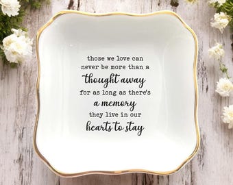 Personalized Sympathy Gift, Grief Bereavement Keepsake Ring Dish, Loss Of Loved One