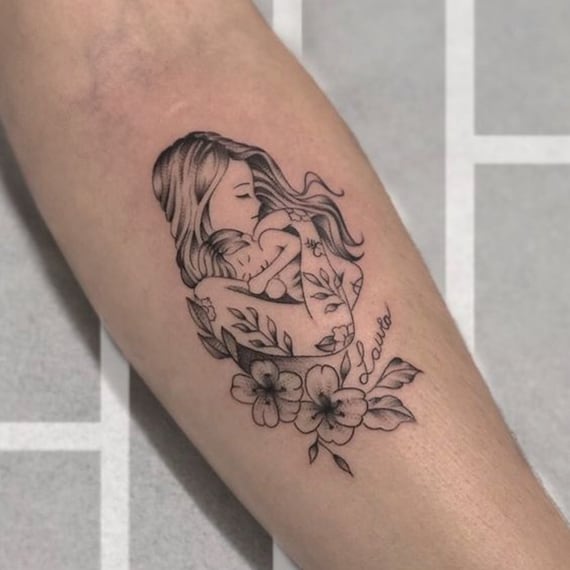 Tatuaje temporal a prueba de agua para mamá y niño, tatuaje