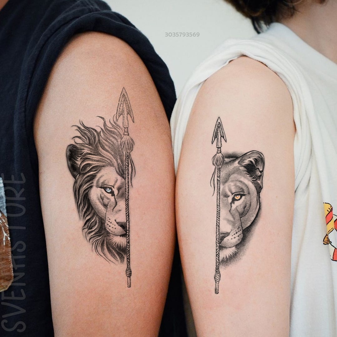 Couple Matching Tattoos: King & Queen Style
