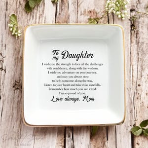 To My Daughter From Mom-Custom Ring Dish-Wedding Gifts For Bride Gift From Mother Of The Bride-Mother Daughter Birthday Gift For Daughter