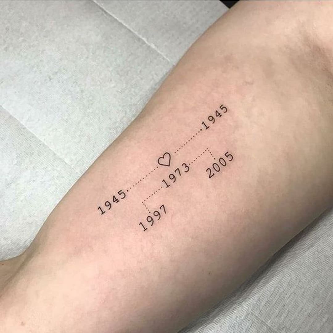 Family Custom Year Temporary Tattoo Custom Year of Birth - Etsy