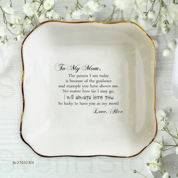 To My Mom Personalized Ring Dish Mother Of The Bride Gift From Bride Jewelry Dish Wedding Gift Mother's Day Gift For Mom Birthday Gift Ideas