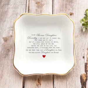 To My Bonus Daughter Jewelry Tray-Daughter In Law Gift From Mother In Law-Bride To Be Gift From Mother Of The Groom-Wedding Gifts For Bride