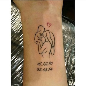 Tatouage De Mere Et De Descendant Maman Et Fille Tatoo Etsy