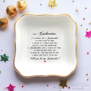 Will You Be My Godmother Personalized Ring Dish, Godmother Proposal Gift For Godmother Baptism Gift, Catholic Gift, Confirmation Gifts
