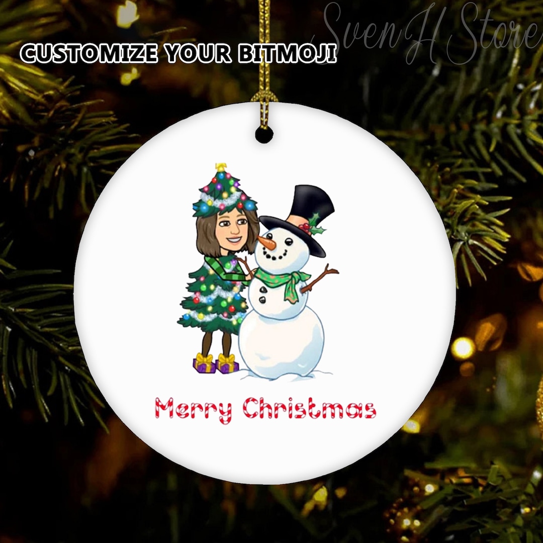 Funny Bitmoji Giftcreate Your Bitmoji Ornamentchristmas Gifts