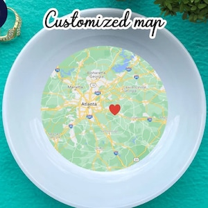 Karte Schmuckschälchen, personalisierte Ringschale, personalisiertes Geschenk, benutzerdefinierte Karte Ringhalter, Jahrestag Lage, Geschenk für Freund Mutter Freundin