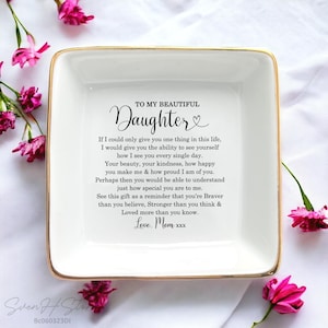 Para mi hija: Qué especial eres. Regalo de bodas para la novia. Regalos de ánimo para los padres de la novia. Regalo de la madre de la novia.