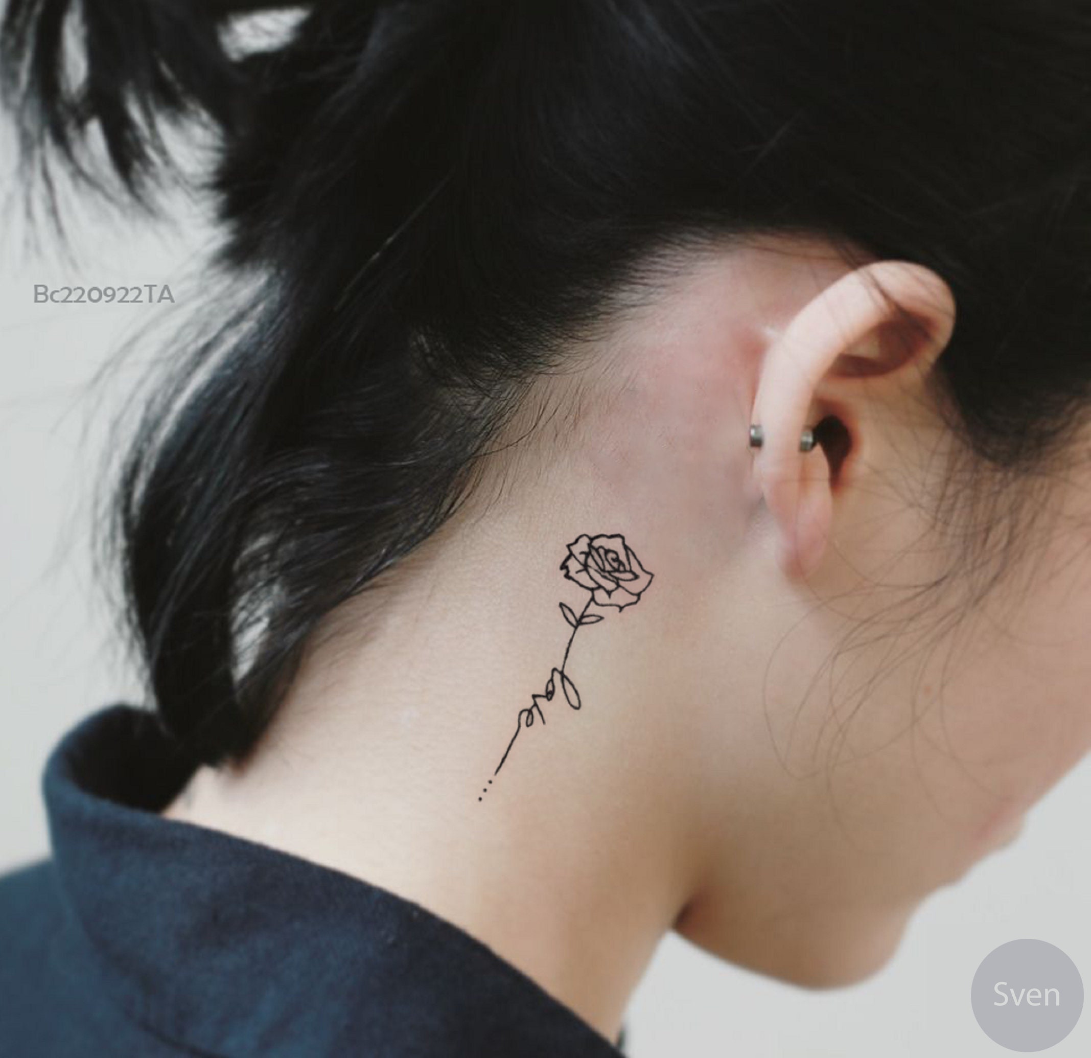 Details more than 77 rose behind ear tattoo male latest  incdgdbentre