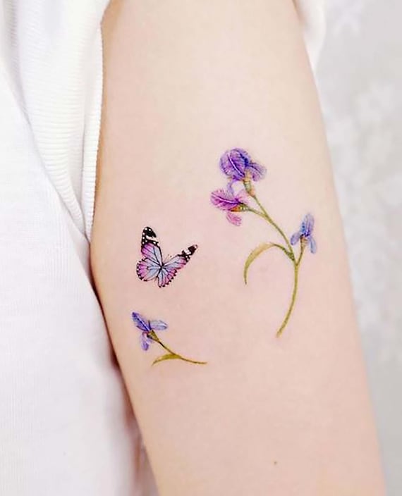 Butterfly Flower – Quick Temporary Tattoos