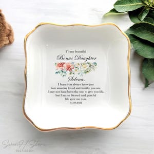 To My Bonus Daughter Ring Dish, Daughter Gift From Bonus Mom, Daughter In Law Gift From Mother In Law, Stepdaughter Wedding Gift, Bride Gift