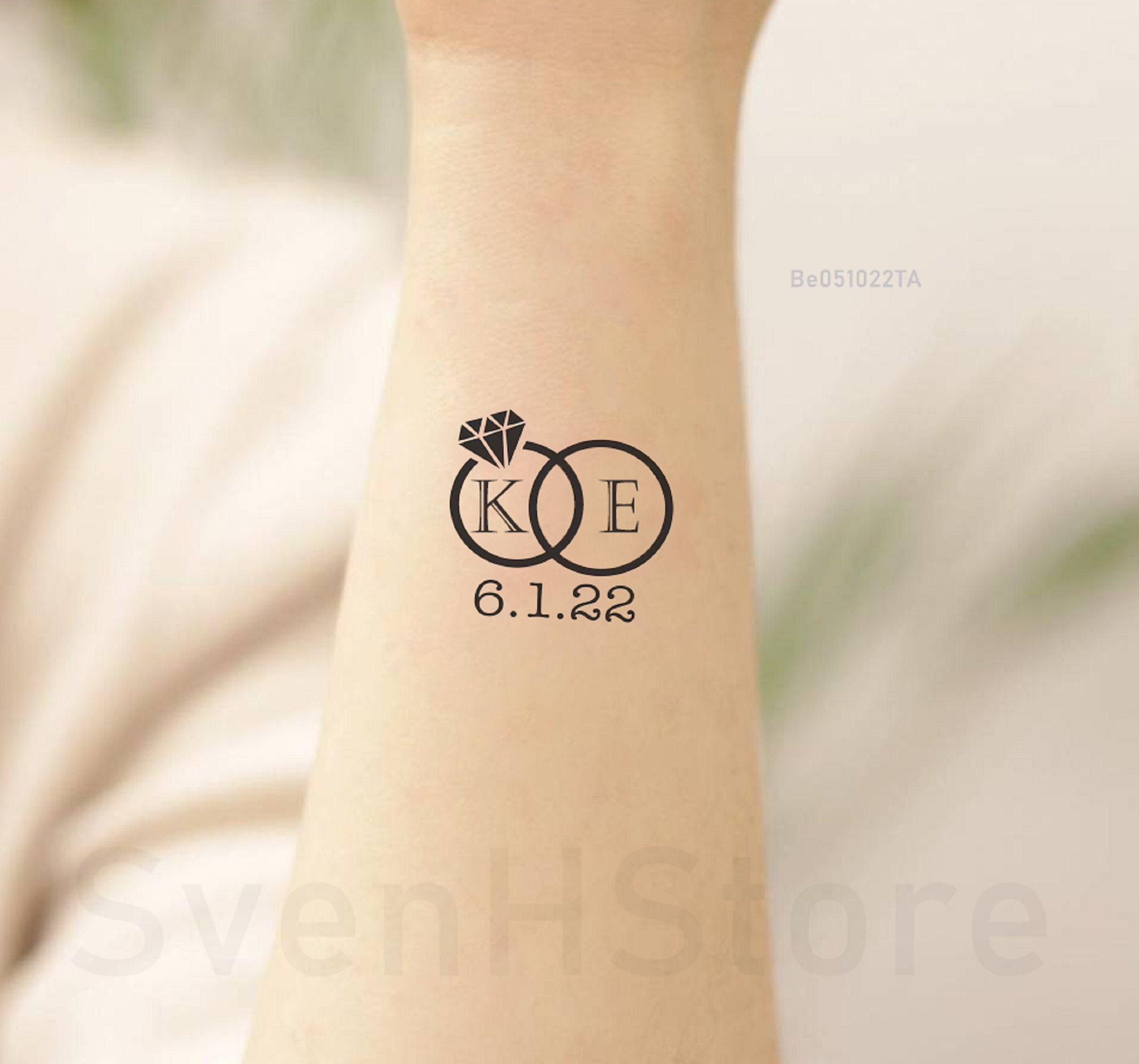 Wedding Ring Temporary Tattoo Custom Wedding Date Waterproof - Etsy Norway Wedding Ring Temporary Tattoo Custom Wedding Date Waterproof - Etsy Norway