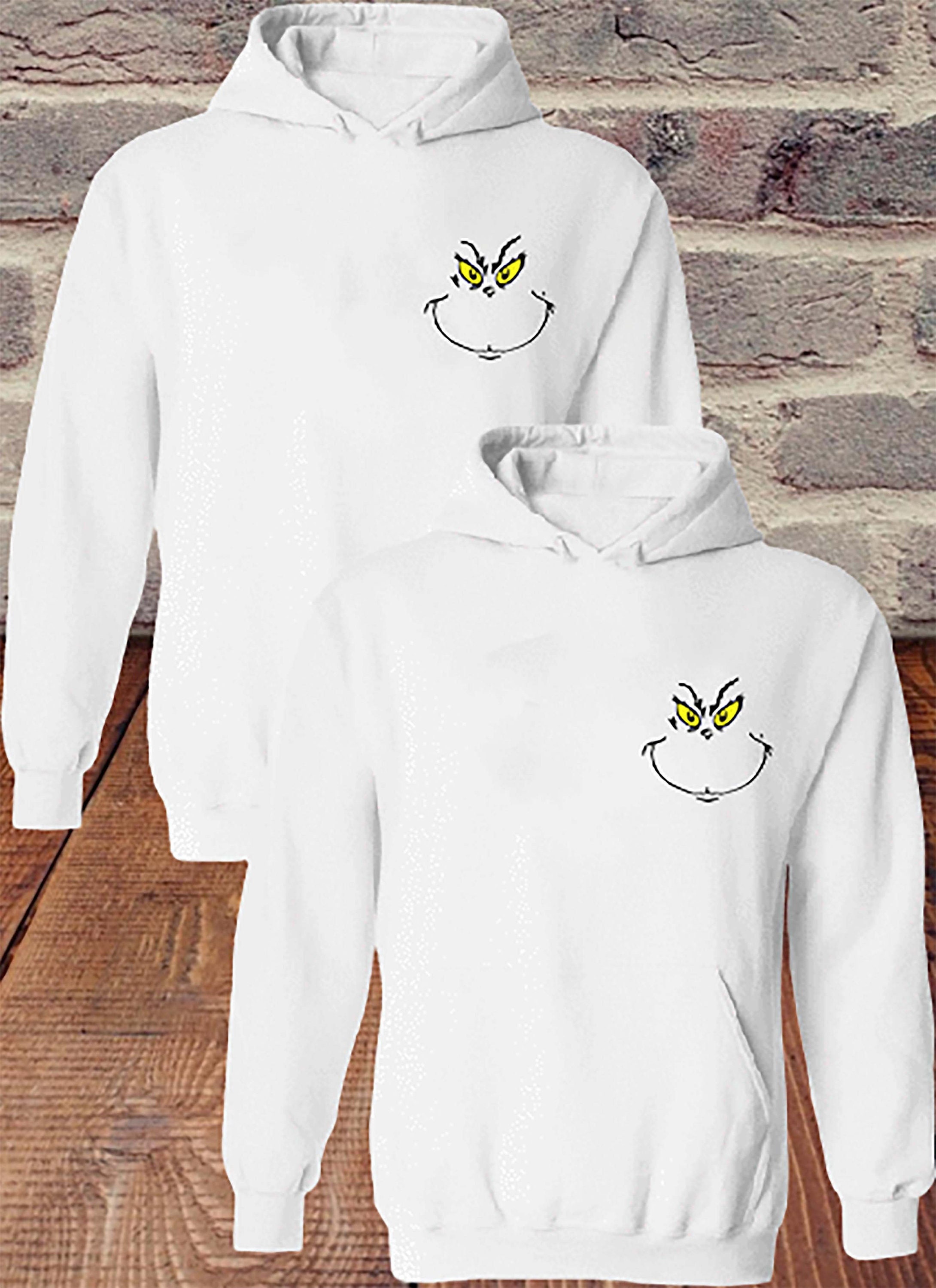 Lustiger Grinch Face Christmas Hoodie 