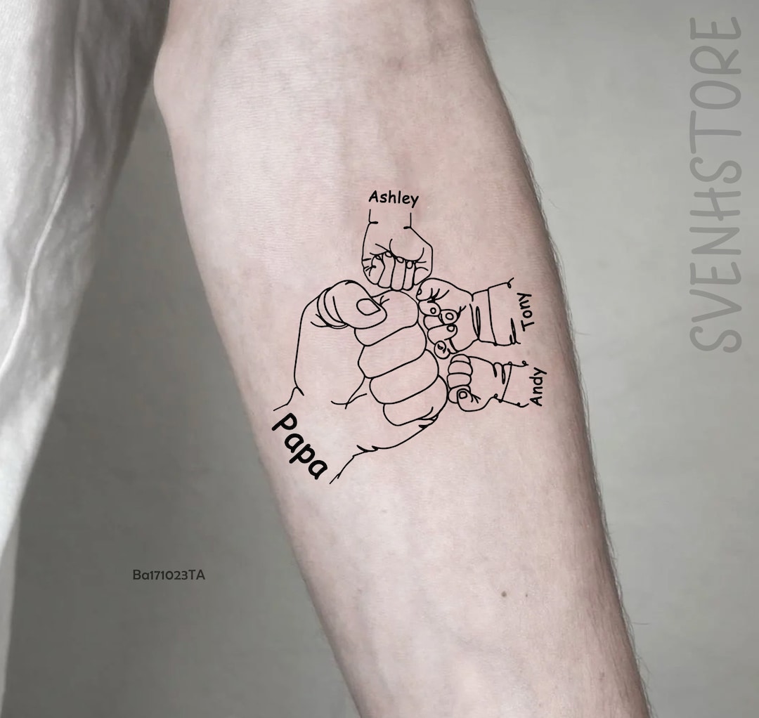 Personalized Family Temporary Tattoo: Mom, Dad & Kids Waterproof Fake ...