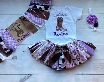 Vaquera Botas Moradas Rodeo Cumpleaños Oeste Granja Cumpleaños Tutú Camisa Pancartas Diadema Personaliza Compra Solo Lo Que Necesitas