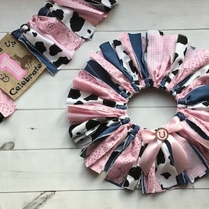 Pink Cowgirl Saddle Up Horse Rodeo Cow ONE Birthday pink & Denim-Buy Only What you need- Western Farm Birthday Tutu Shirt Banner Headband