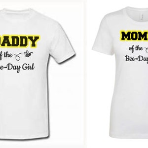 Hap-Bee Birthday My Bee Day 1st Bee Day Family Matching Shirts Sibling Change Colors or Words