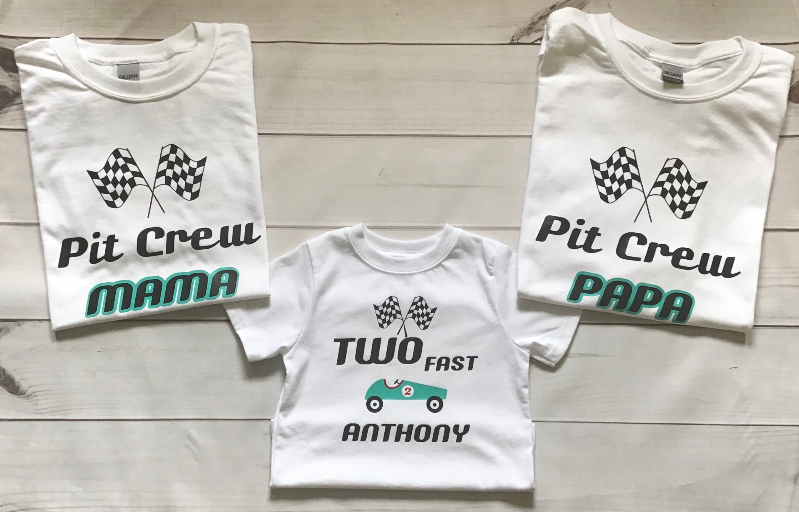 Race Car Family Matching Shirts Customizable 1 or 2 FAST Pit Etsy