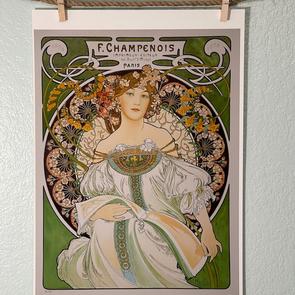 F. Champenois Imprimeur-Éditeur, Alphonse Mucha 13"x19" Fine Art Print