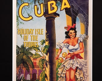 CUBA HOLIDAY A3 vintage retro travel & railways posters art print Wall Decor #3