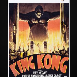 King Kong (1933) Vintage French Movie Poster _Glossy_High Quality Fine Art Ink-Jet Print 11x17