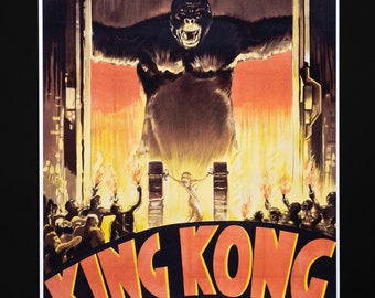 King Kong (1933) Vintage French Movie Poster _Glossy_High Qualität Fine Art Tinte-Jet Print 11x17