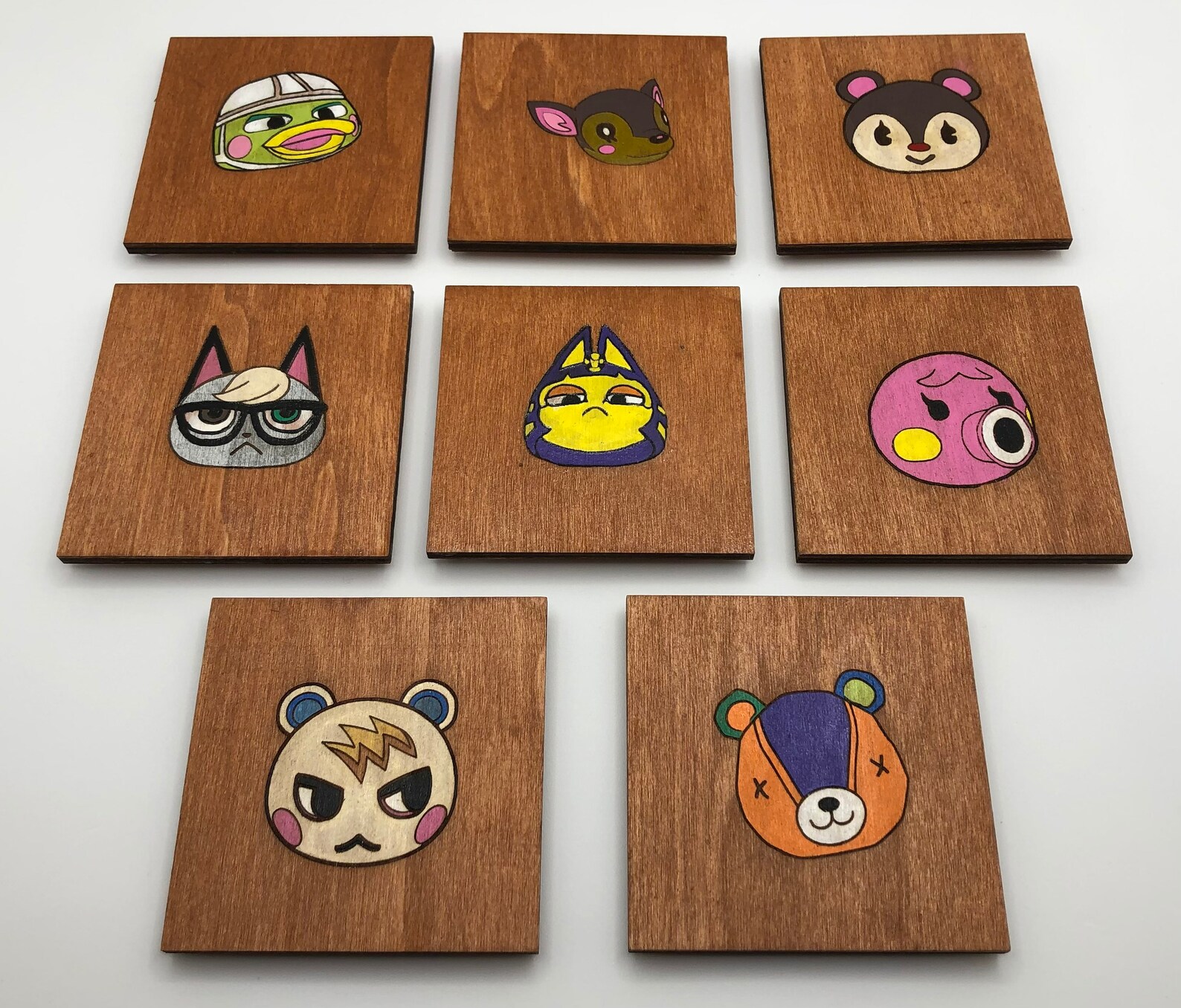 Customisable Animal Crossing Coasters Wood Gift Birthday Gift Etsy