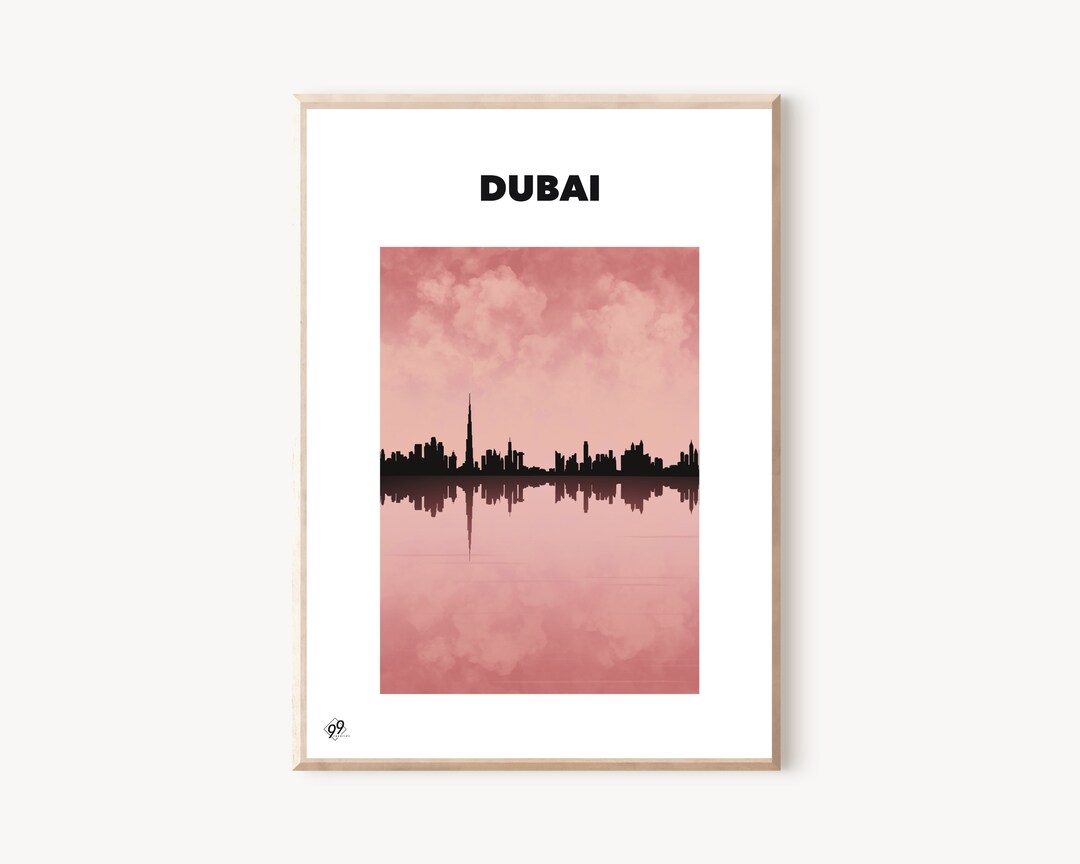Dubai Art Print Dubai Poster Dubai Wall Art Dubai Skyline Etsy